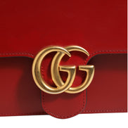 Gucci Marmont small shoulder bag in Rosso Ancora red leather