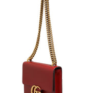 Gucci Marmont small shoulder bag in Rosso Ancora red leather