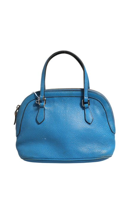 Gucci Blue Leather Dome Handbag
