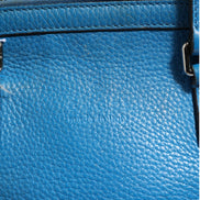 Gucci Blue Leather Dome Handbag