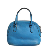 Gucci Blue Leather Dome Handbag