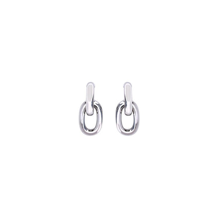 Rabanne Silver Resin Earrings