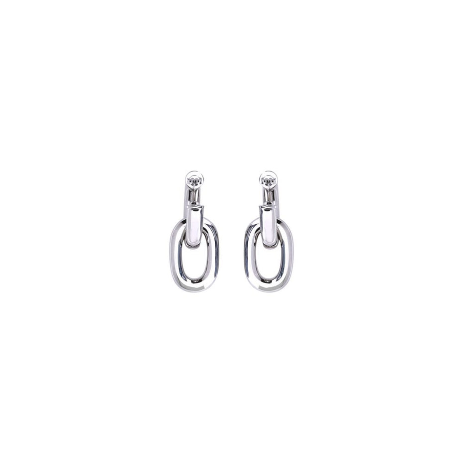 Rabanne Silver Resin Earrings