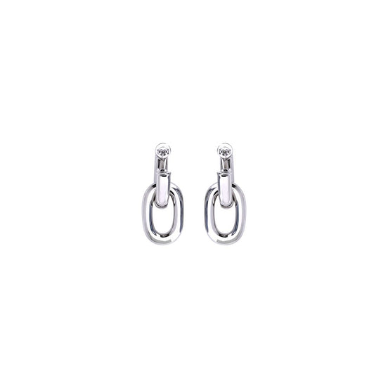 Rabanne Silver Resin Earrings