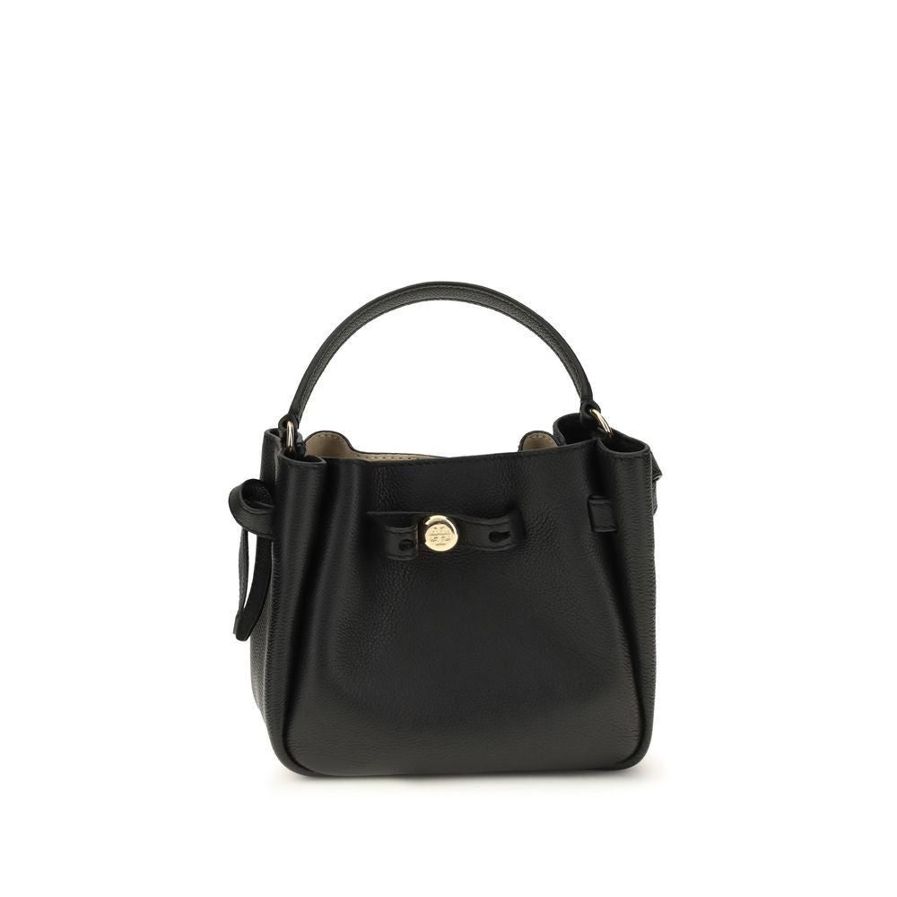 Tory Burch Black Calf Leather Bos Taurus Shoulder Bag