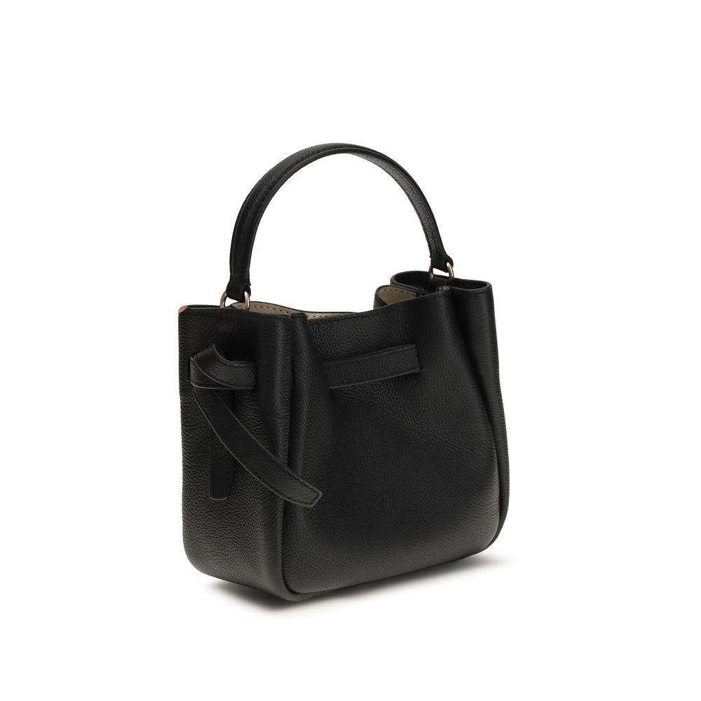 Tory Burch Black Calf Leather Bos Taurus Shoulder Bag