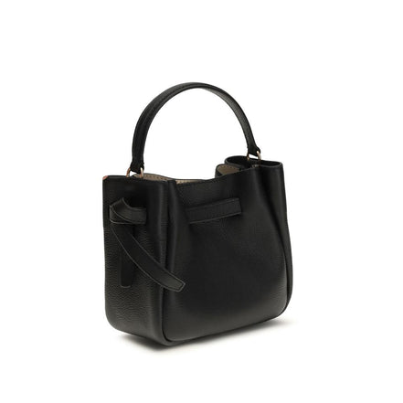 Tory Burch Black Calf Leather Bos Taurus Shoulder Bag