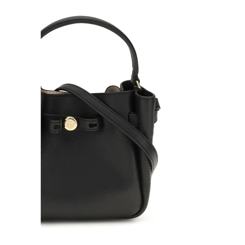 Tory Burch Black Calf Leather Bos Taurus Shoulder Bag