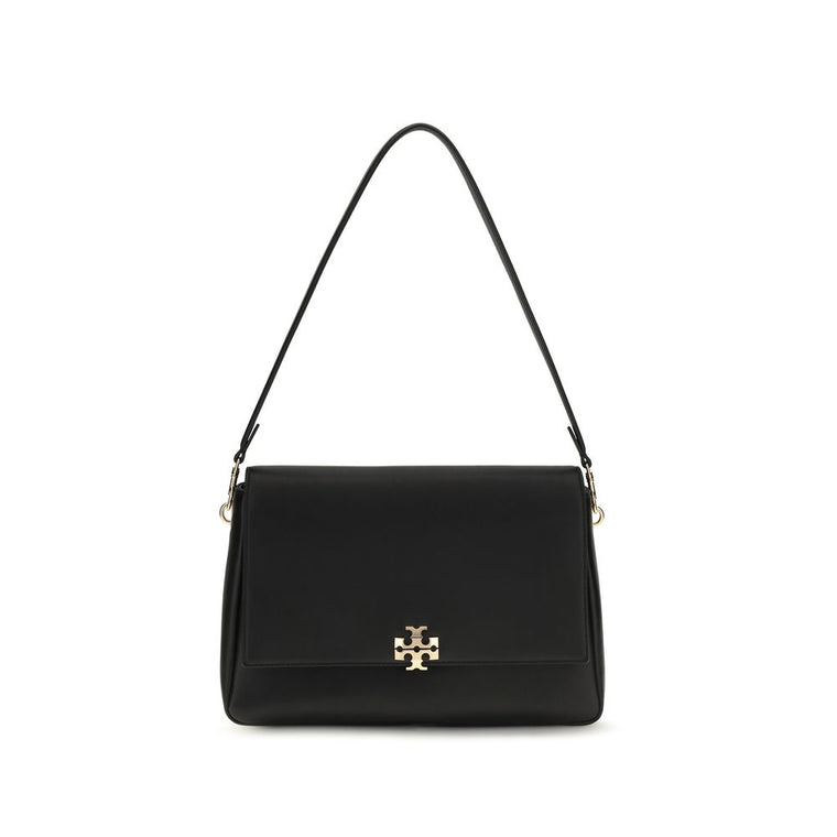Tory Burch Μαύρη Δερμάτινη Τσάντα Ώμου Bos Taurus