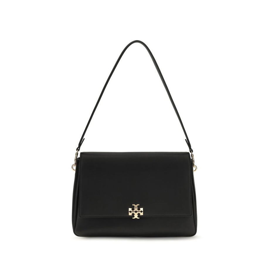 Tory Burch Black Calf Leather Bos Taurus Shoulder Bag