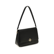 Tory Burch Black Calf Leather Bos Taurus Shoulder Bag