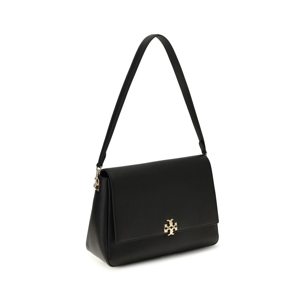 Tory Burch Black Calf Leather Bos Taurus Shoulder Bag
