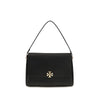 Tory Burch Black Calf Leather Bos Taurus Shoulder Bag