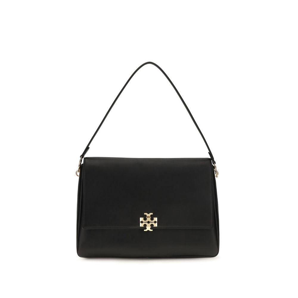 Tory Burch Black Calf Leather Bos Taurus Shoulder Bag