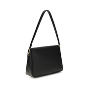Tory Burch Black Calf Leather Bos Taurus Shoulder Bag