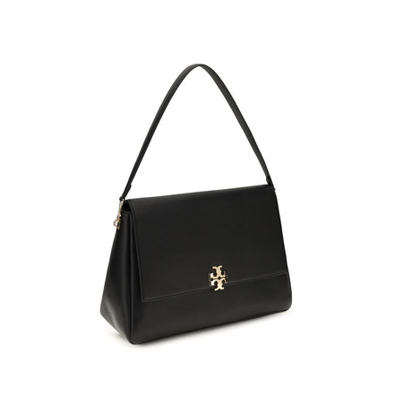 Tory Burch Black Calf Leather Bos Taurus Shoulder Bag