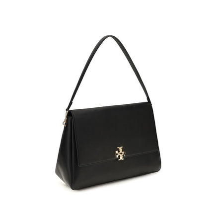Tory Burch Black Calf Leather Bos Taurus Shoulder Bag