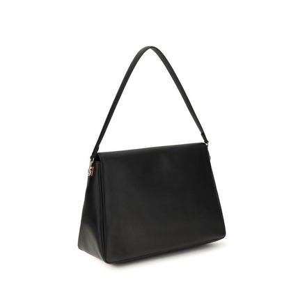 Tory Burch Black Calf Leather Bos Taurus Shoulder Bag
