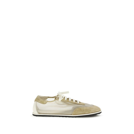 Dear Frances Beige Calf Leather Bos Taurus Low Top Sneakers