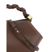 Ganni Brown Calf Leather Bos Taurus Handbag