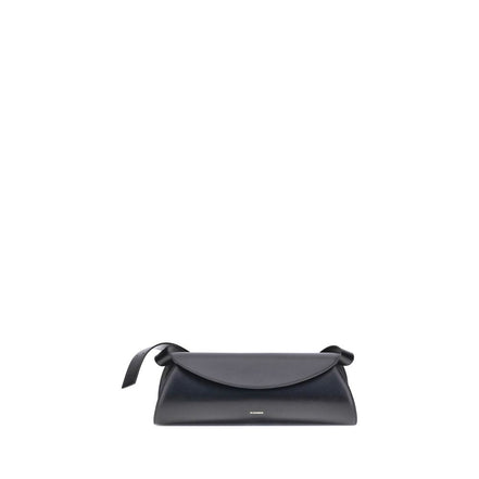 Jil Sander Black Calf Leather Bos Taurus Shoulder Bag