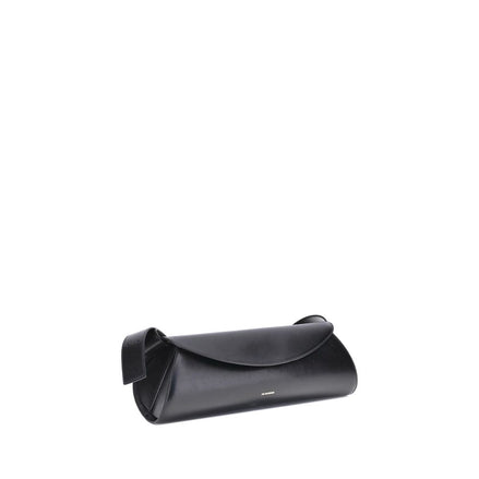 Jil Sander Black Calf Leather Bos Taurus Shoulder Bag