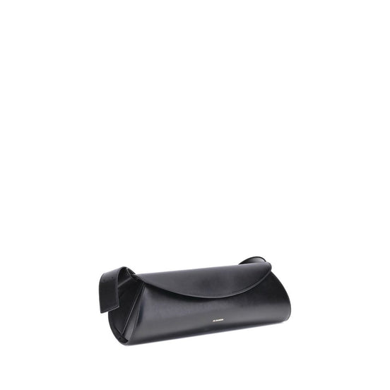 Jil Sander Black Calf Leather Bos Taurus Shoulder Bag