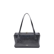 Jil Sander Black Calf Leather Bos Taurus Shoulder Bag