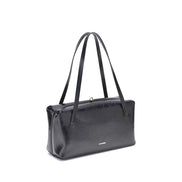 Jil Sander Black Calf Leather Bos Taurus Shoulder Bag