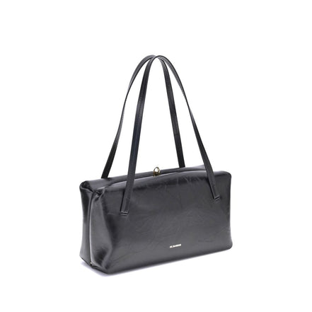 Jil Sander Black Calf Leather Bos Taurus Shoulder Bag