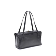 Jil Sander Black Calf Leather Bos Taurus Shoulder Bag