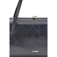 Jil Sander Black Calf Leather Bos Taurus Shoulder Bag