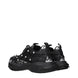 Versace Black Fabric Chunky Sneakers