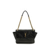 Saint Laurent Black Calf Leather Bos Taurus Shoulder Bag