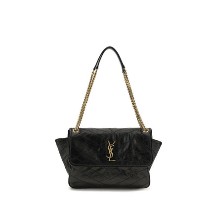 Saint Laurent Black Calf Leather Bos Taurus Shoulder Bag