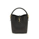 Saint Laurent Black Calf Leather Bos Taurus Backet Bag