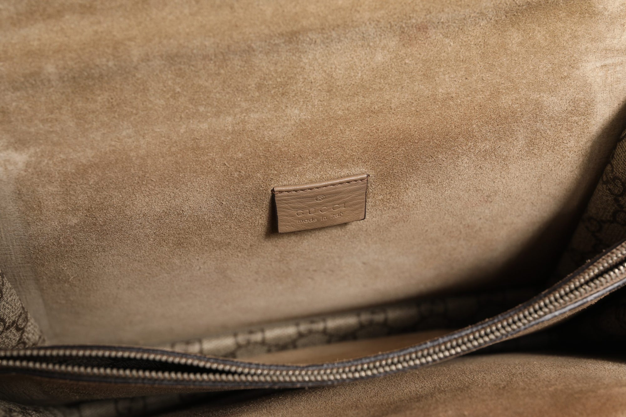 Gucci Supreme Monogram Bee Embroidered Shoulder Bag