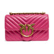 PINKO Pink Leather Love One Mini Shoulder Bag
