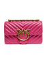 PINKO Pink Leather Love One Mini Shoulder Bag