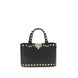Valentino Garavani Black Calf Leather Bos Taurus Handbag