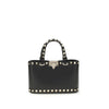 Valentino Garavani Black Calf Leather Bos Taurus Handbag