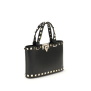 Valentino Garavani Black Calf Leather Bos Taurus Handbag