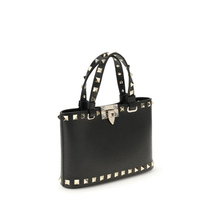 Valentino Garavani Black Calf Leather Bos Taurus Handbag