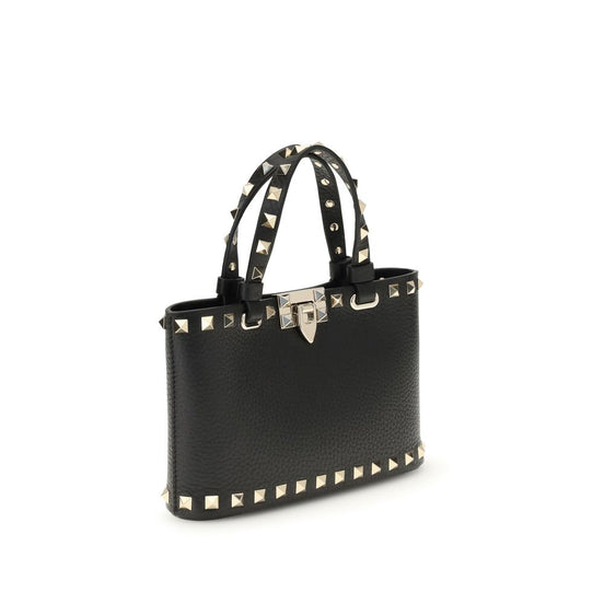 Valentino Garavani Black Calf Leather Bos Taurus Handbag