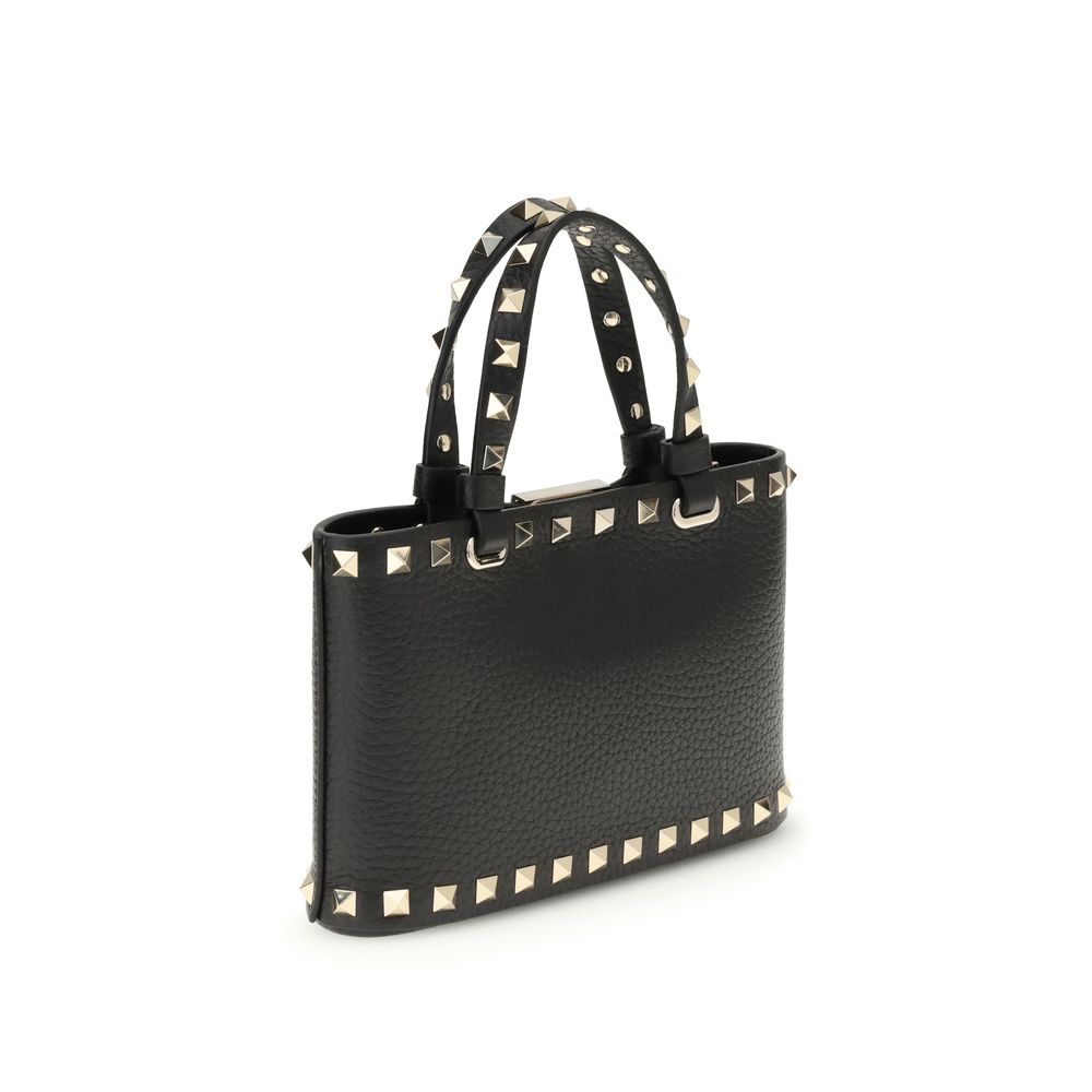 Valentino Garavani Black Calf Leather Bos Taurus Handbag