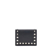 Valentino Garavani Black Calf Leather Bos Taurus Wallet
