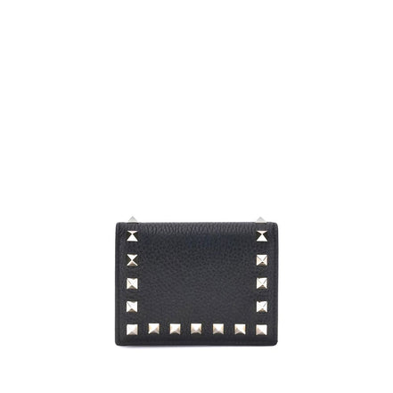 Valentino Garavani Black Calf Leather Bos Taurus Wallet