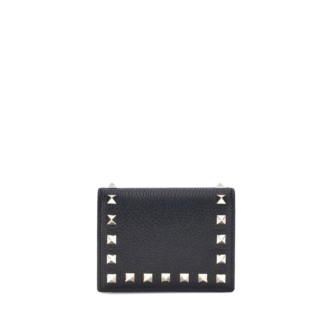 Valentino Garavani Black Calf Leather Bos Taurus Wallet