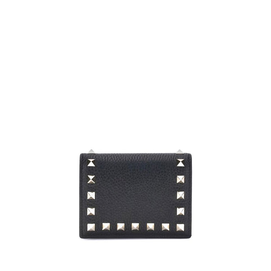 Valentino Garavani Black Calf Leather Bos Taurus Wallet