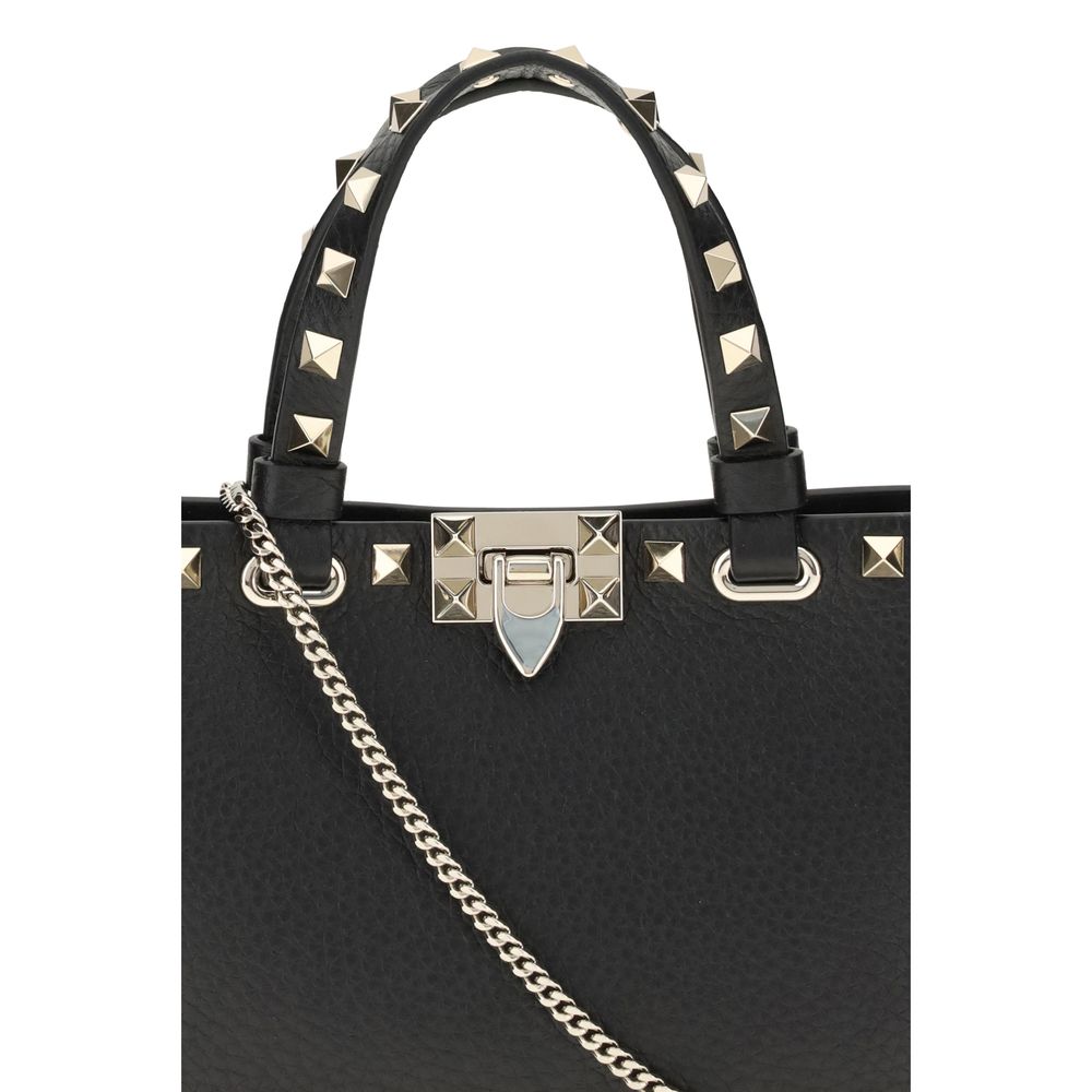 Valentino Garavani Black Calf Leather Bos Taurus Handbag